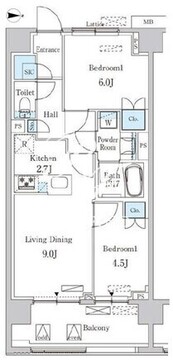 オアーゼ池上テラス 806 間取り図