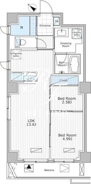 アスブルーム奥浅草 702 間取り図