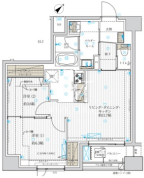 アスブルーム奥浅草 403 間取り図