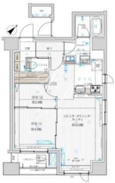 アスブルーム奥浅草 304 間取り図
