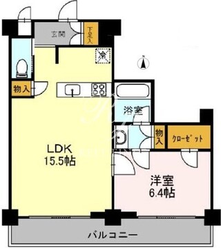 カスタリア目黒鷹番 603 間取り図