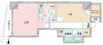 カバナ八丁堀 801 間取り図