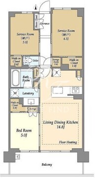 ドゥーエ町屋 406 間取り図