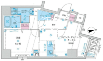 ジェノヴィア上野2スカイガーデン 1102 間取り図