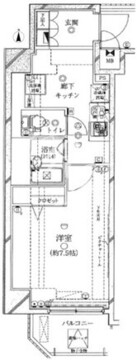 セジョリ江戸川橋 804 間取り図