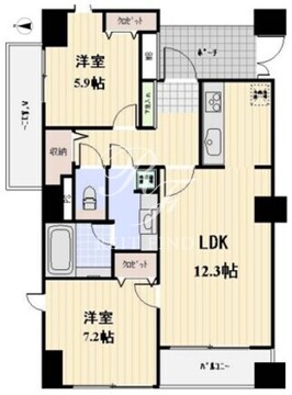 パークテラス恵比寿 705 間取り図