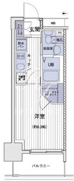 エスティメゾン大島 624 間取り図