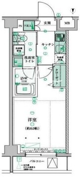 リヴシティ西早稲田 304 間取り図