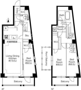 343レジデンス西麻布 503 間取り図