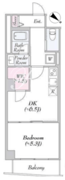 ヴァンテ・アン神楽坂 202 間取り図