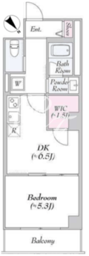 ヴァンテ・アン神楽坂 602 間取り図