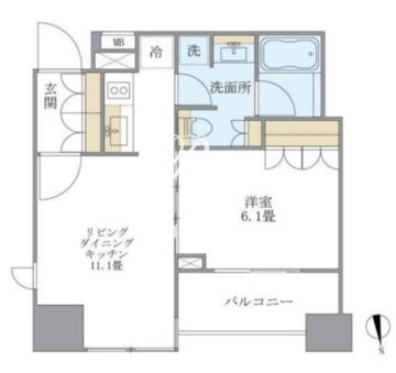 ラサンテ麻布十番 701 間取り図