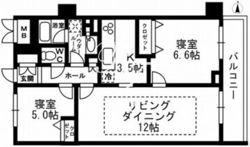 パークフラッツ学芸大学 506 間取り図