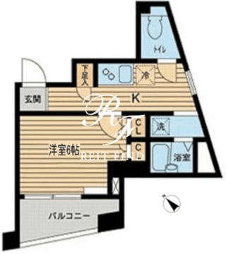 エスティメゾン千駄木 1301 間取り図