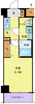 メイクスデザイン新宿落合 202 間取り図