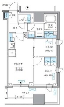 パークアクシス東日本橋 814 間取り図