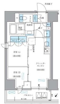 パークアクシス東日本橋 801 間取り図