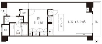 コートヒルズ高輪 303 間取り図