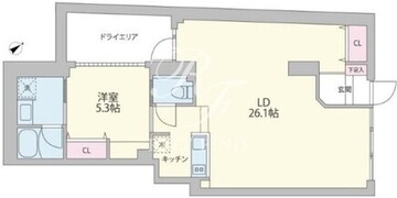 クーカイ・テラス元麻布 D 間取り図