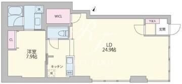 クーカイ・テラス元麻布 E 間取り図