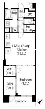 ブリリアイスト三軒茶屋 B-712 間取り図