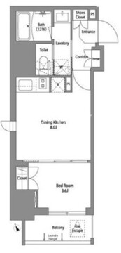 コンフォリア板橋区役所前 503 間取り図