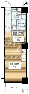 六本木ビュータワー 1308 間取り図