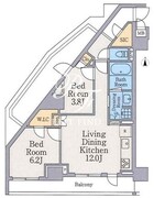ワンルーフフラット町屋 801 間取り図
