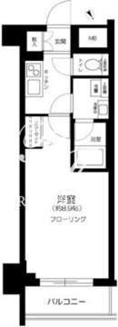 レガリス門前仲町パークサイド 102 間取り図