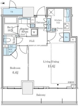 パークタワー西新宿 603 間取り図