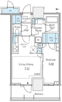 パークタワー西新宿 611 間取り図