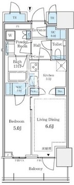 パークタワー西新宿 613 間取り図