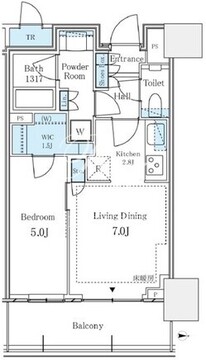 パークタワー西新宿 609 間取り図