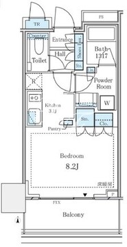 パークタワー西新宿 506 間取り図