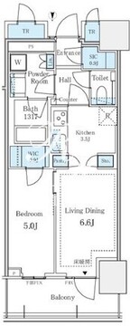 パークタワー西新宿 1013 間取り図