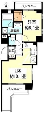 リバーレ自由が丘 202 間取り図