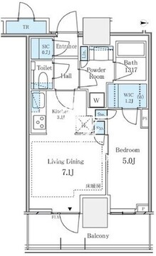 パークタワー西新宿 911 間取り図