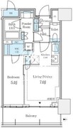 パークタワー西新宿 809 間取り図