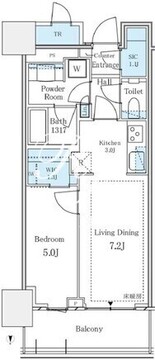 パークタワー西新宿 614 間取り図