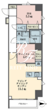 レーヴ半蔵門 401 間取り図