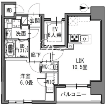 エスレジデンス新御徒町イースト 603 間取り図