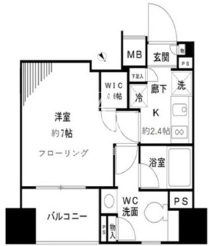 パークリュクス銀座mono 805 間取り図