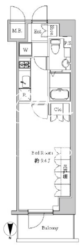 スペーシア住吉 204 間取り図