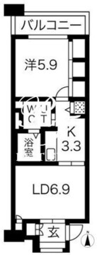 シティコート目黒 3-210 間取り図