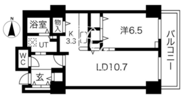 シティコート目黒 4-911 間取り図