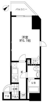 モーニングサイド銀座 705 間取り図