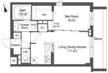 アイフラット方南町 304 間取り図