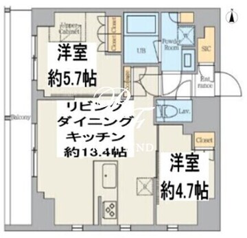 クレストコート東日暮里 701 間取り図