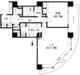 リバーポイントタワー 1605 間取り図