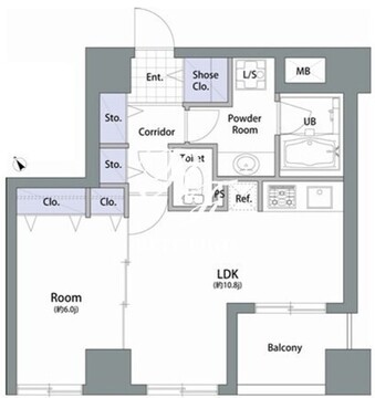 アムス八丁堀1 801 間取り図